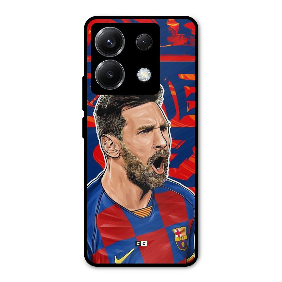 Roaring Soccer Star Metal Back Case for Poco X6