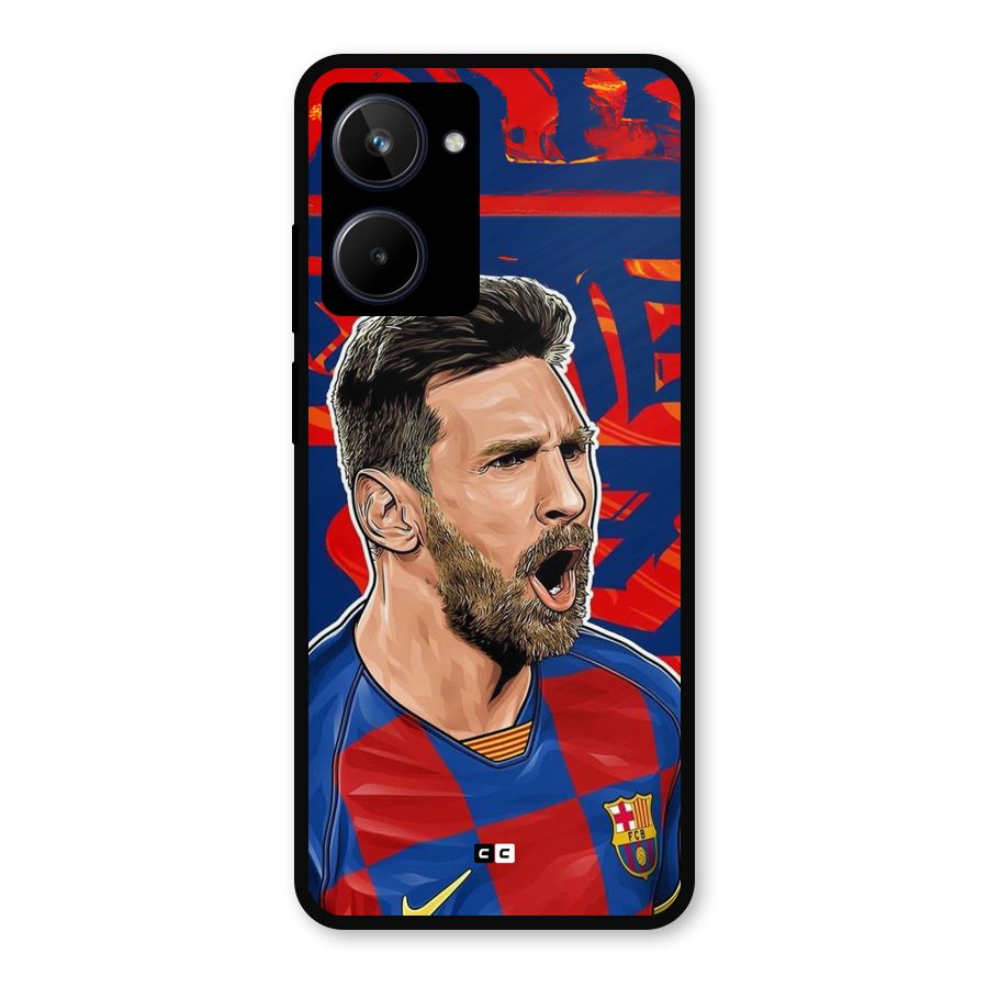 Roaring Soccer Star Metal Back Case for Realme 10