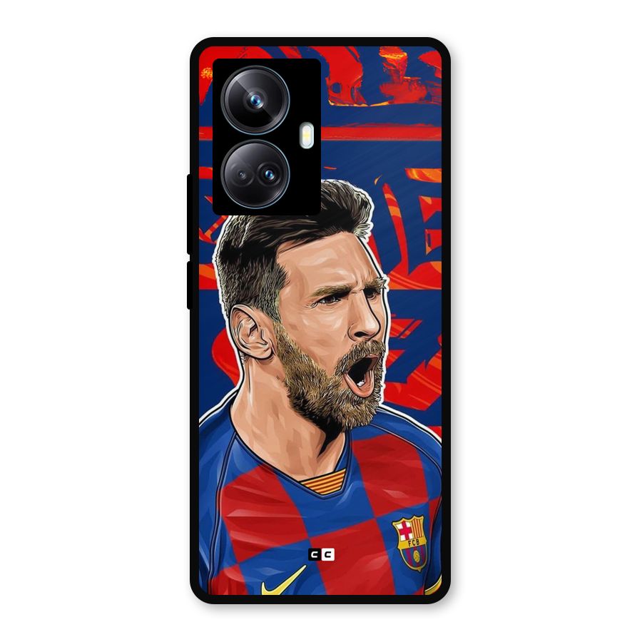 Roaring Soccer Star Metal Back Case for Realme 10 Pro Plus