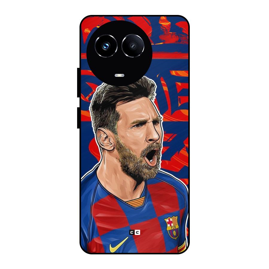 Roaring Soccer Star Metal Back Case for Realme 11X