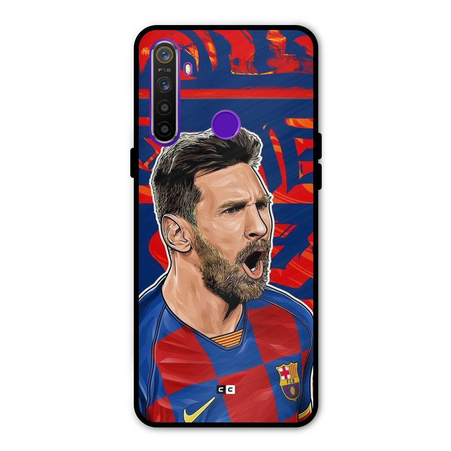 Roaring Soccer Star Metal Back Case for Realme 5
