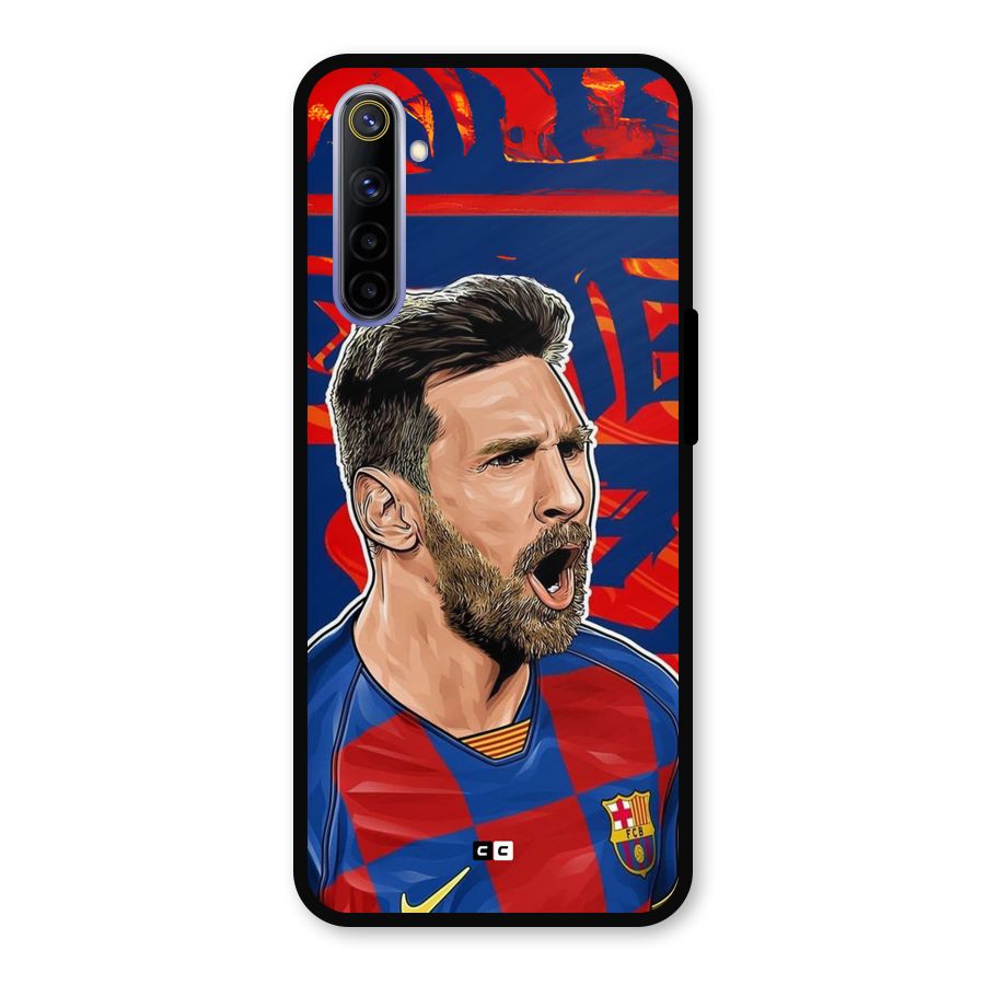 Roaring Soccer Star Metal Back Case for Realme 6