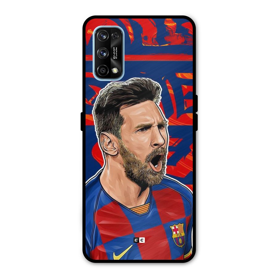 Roaring Soccer Star Metal Back Case for Realme 7 Pro