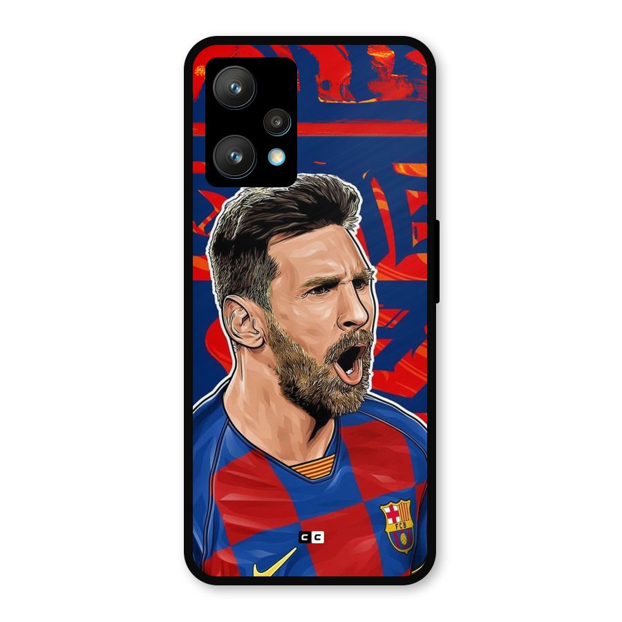 Roaring Soccer Star Metal Back Case for Realme 9