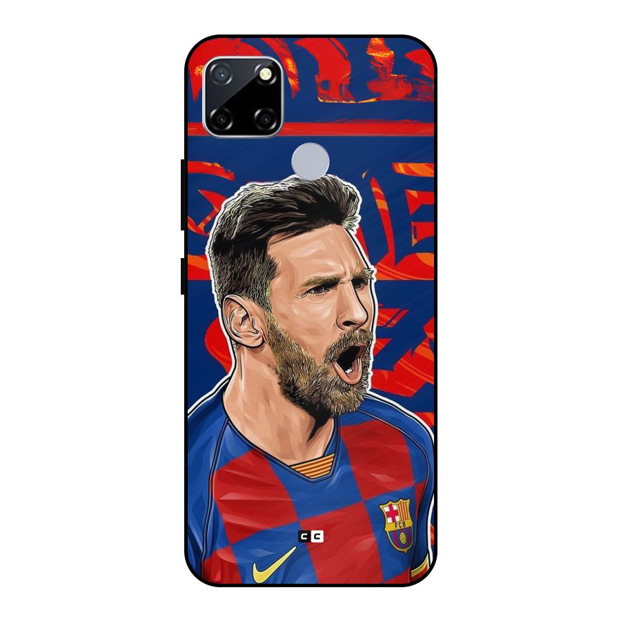 Roaring Soccer Star Metal Back Case for Realme Narzo 20