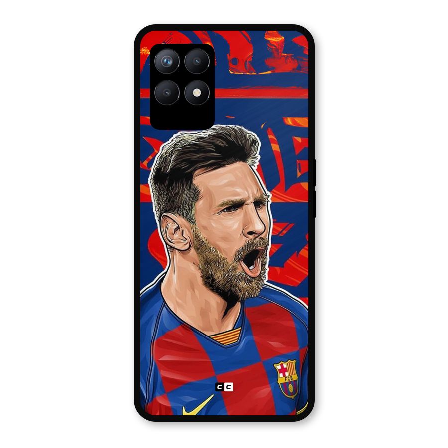 Roaring Soccer Star Metal Back Case for Realme Narzo 50