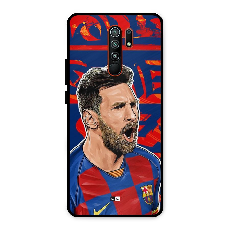 Roaring Soccer Star Metal Back Case for Redmi 9 Prime