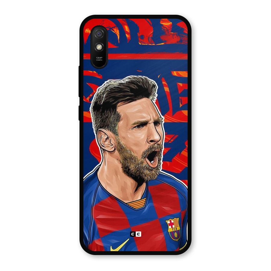 Roaring Soccer Star Metal Back Case for Redmi 9i