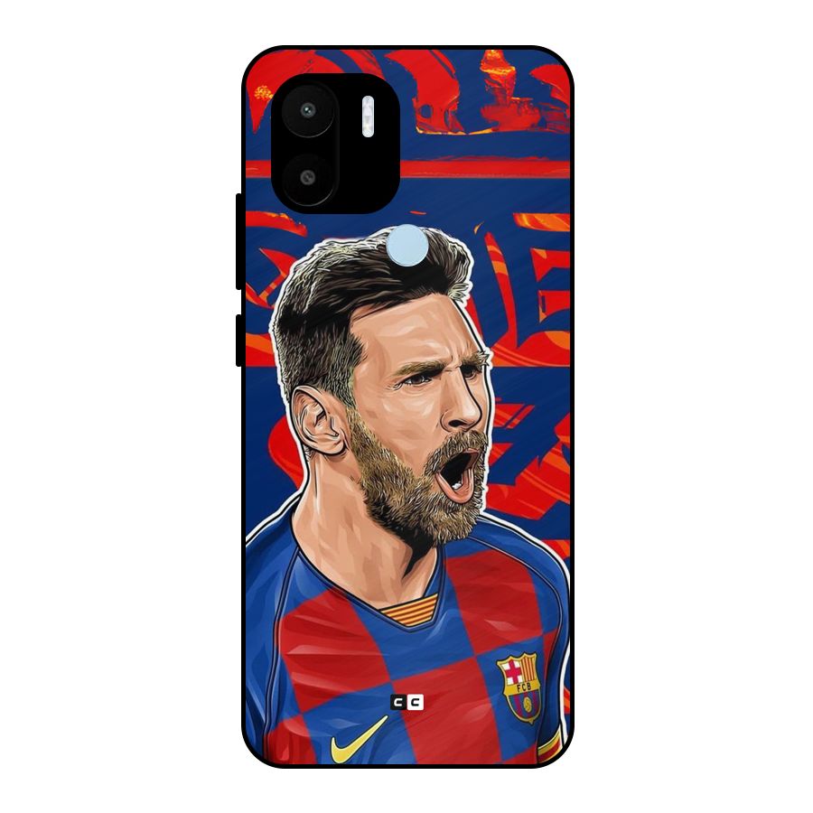 Roaring Soccer Star Metal Back Case for Redmi A1 Plus