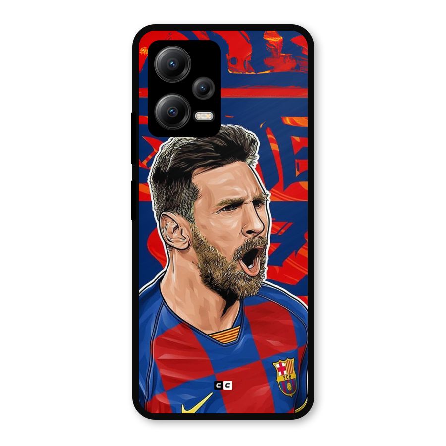 Roaring Soccer Star Metal Back Case for Redmi Note 12 5G