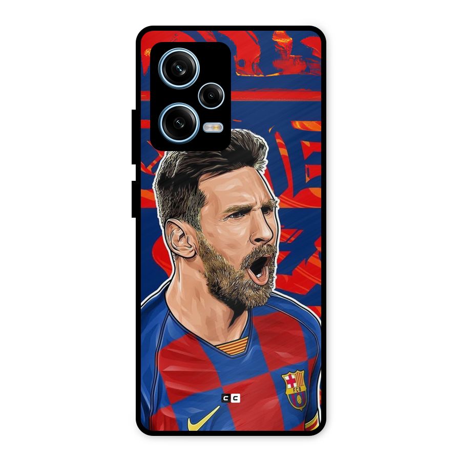 Roaring Soccer Star Metal Back Case for Redmi Note 12 Pro