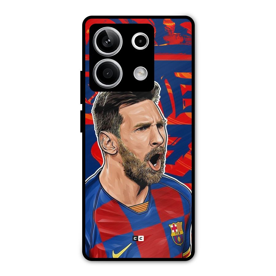 Roaring Soccer Star Metal Back Case for Redmi Note 13 5G