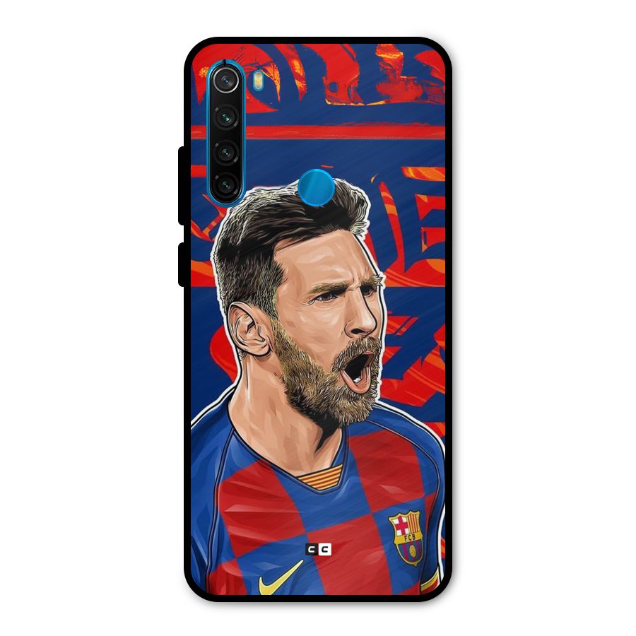 Roaring Soccer Star Metal Back Case for Redmi Note 8