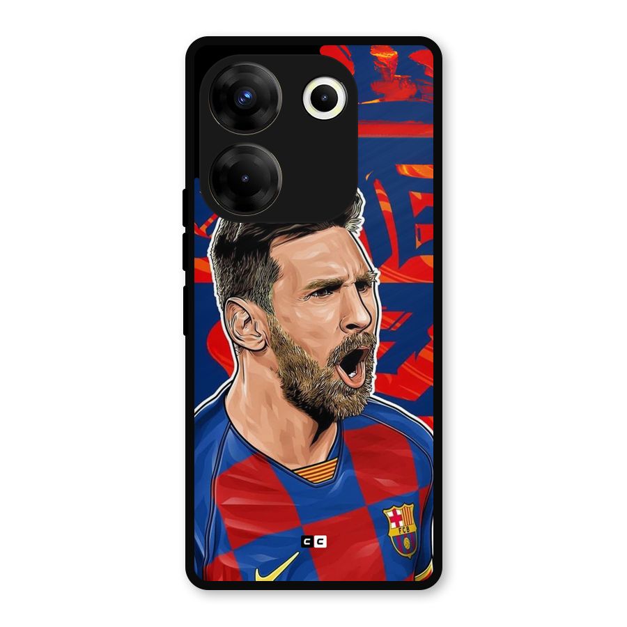 Roaring Soccer Star Metal Back Case for Tecno Camon 20 Pro
