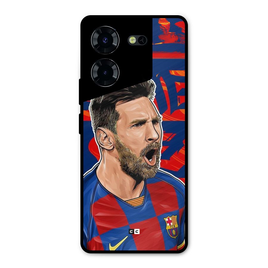 Roaring Soccer Star Metal Back Case for Tecno Pova 5 Pro 5G