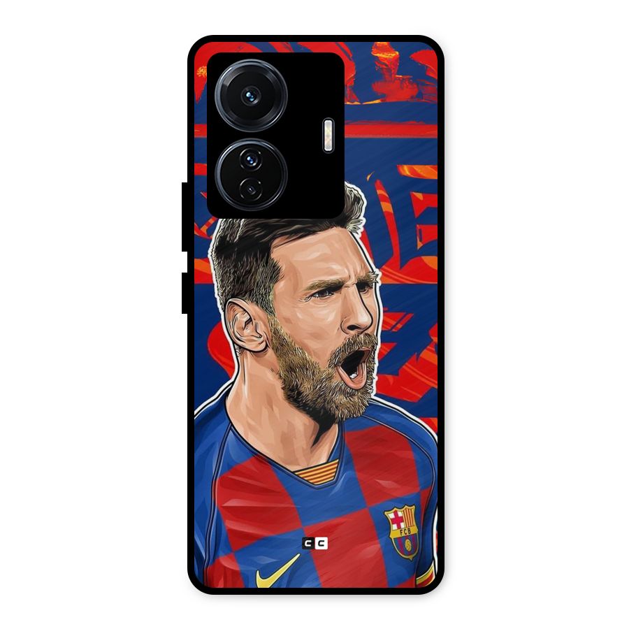 Roaring Soccer Star Metal Back Case for Vivo T1 Pro