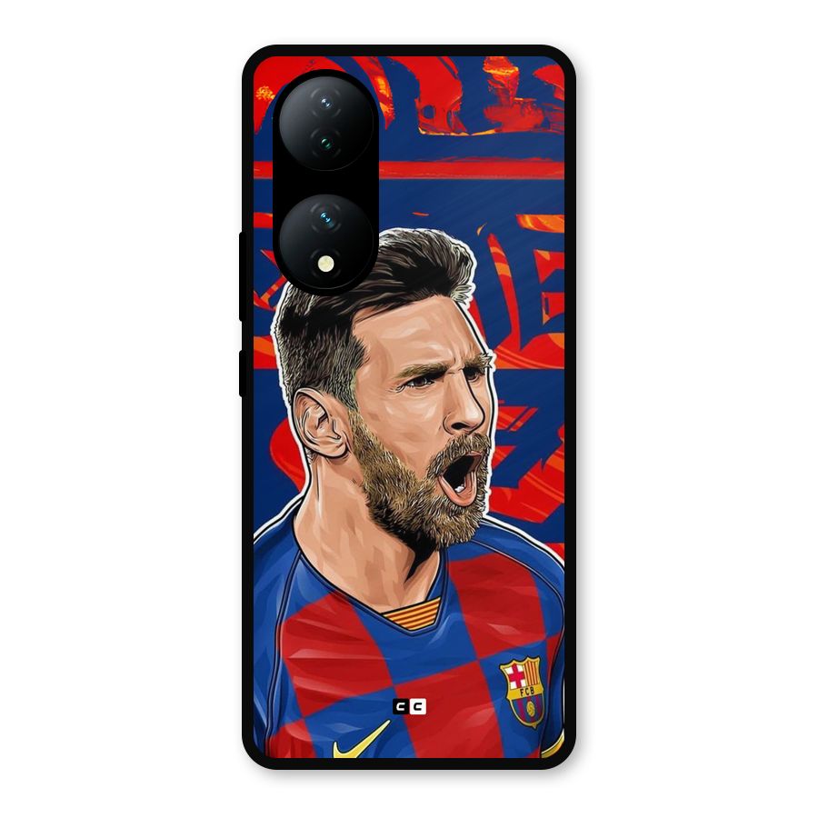 Roaring Soccer Star Metal Back Case for Vivo T2