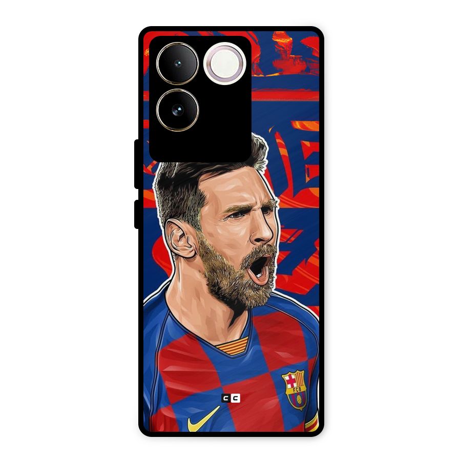 Roaring Soccer Star Metal Back Case for Vivo T2 Pro