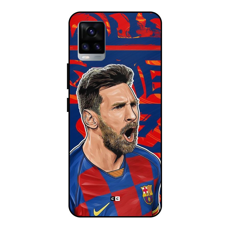 Roaring Soccer Star Metal Back Case for Vivo V20 2021