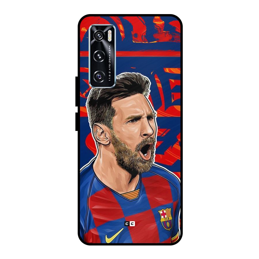 Roaring Soccer Star Metal Back Case for Vivo V20 SE