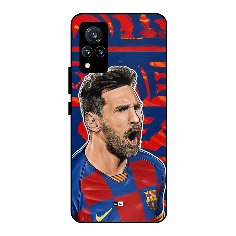 Roaring Soccer Star Metal Back Case for Vivo V21 5G