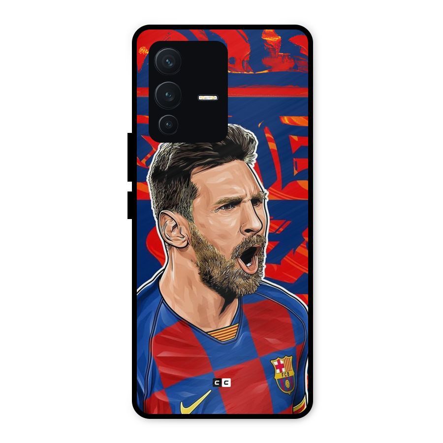 Roaring Soccer Star Metal Back Case for Vivo V23 5G