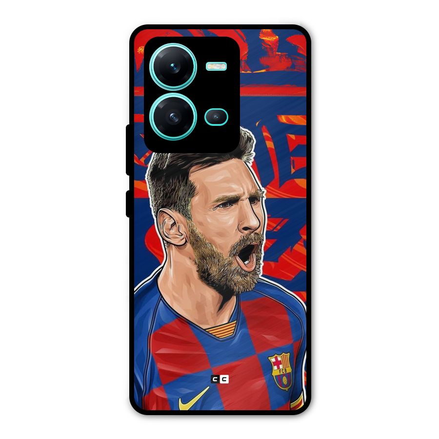Roaring Soccer Star Metal Back Case for Vivo V25