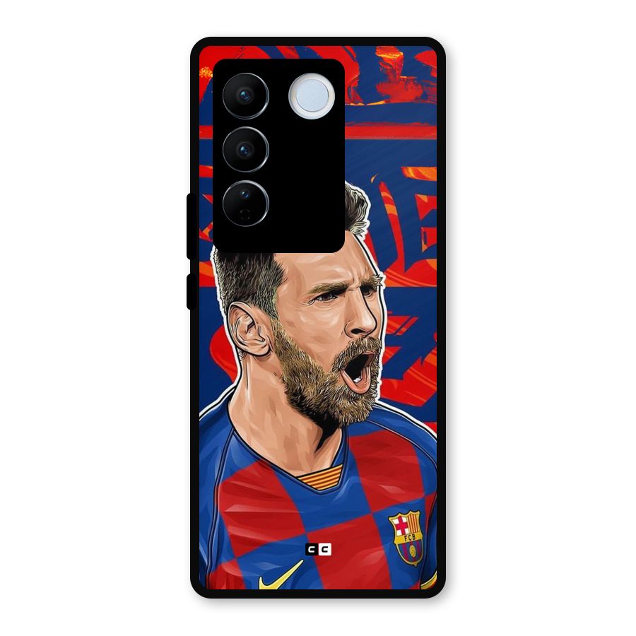 Roaring Soccer Star Metal Back Case for Vivo V27