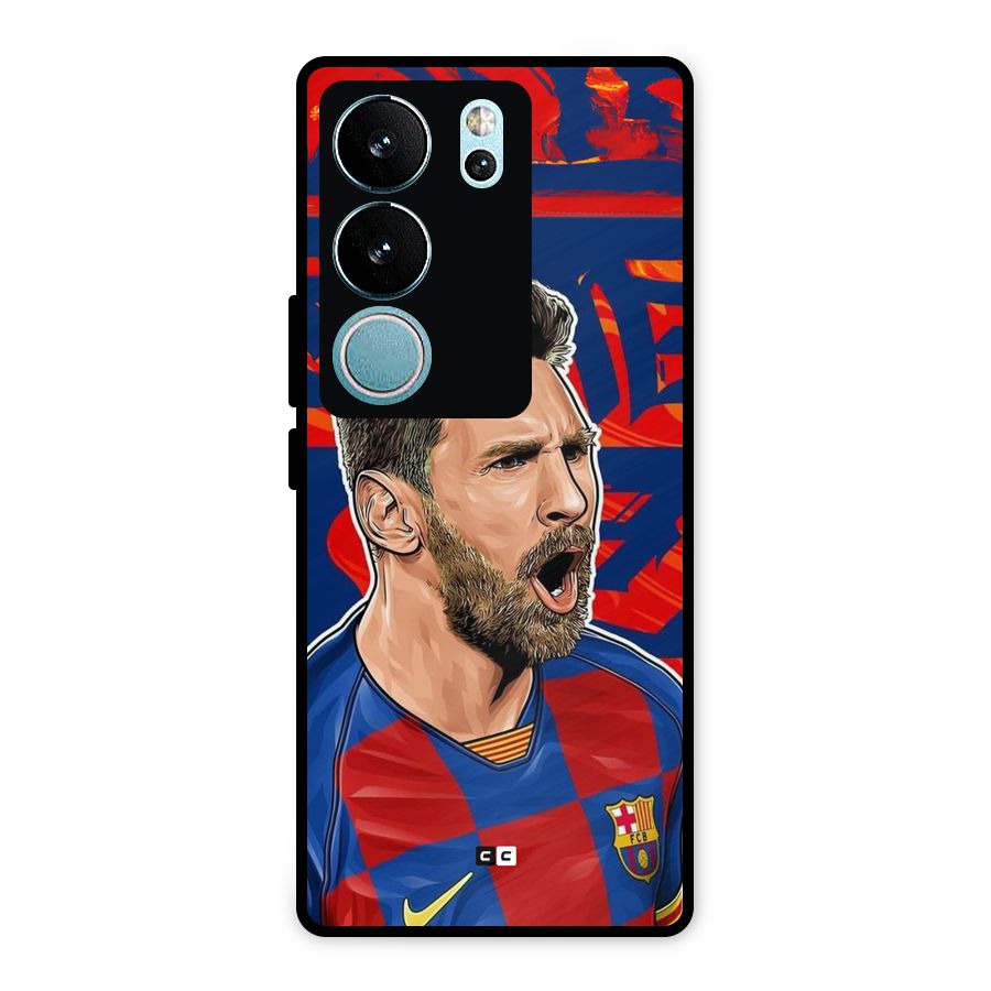 Roaring Soccer Star Metal Back Case for Vivo V29