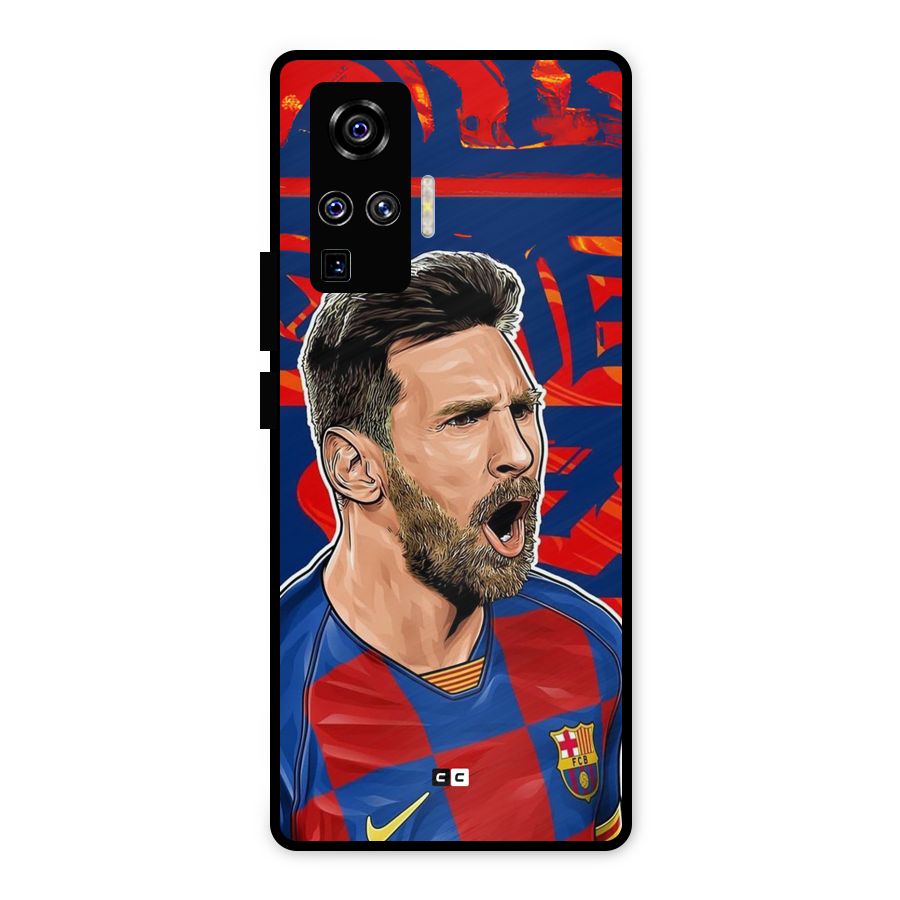 Roaring Soccer Star Metal Back Case for Vivo X50 Pro