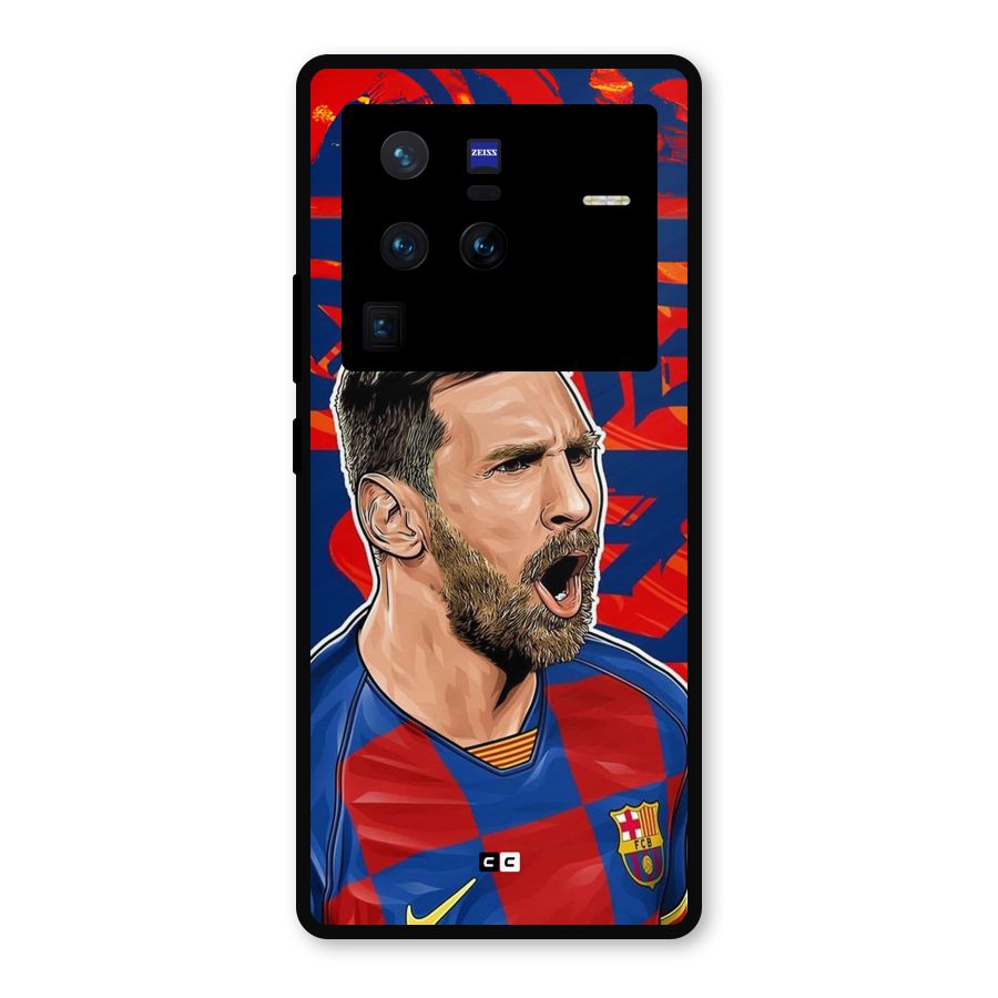 Roaring Soccer Star Metal Back Case for Vivo X80 Pro