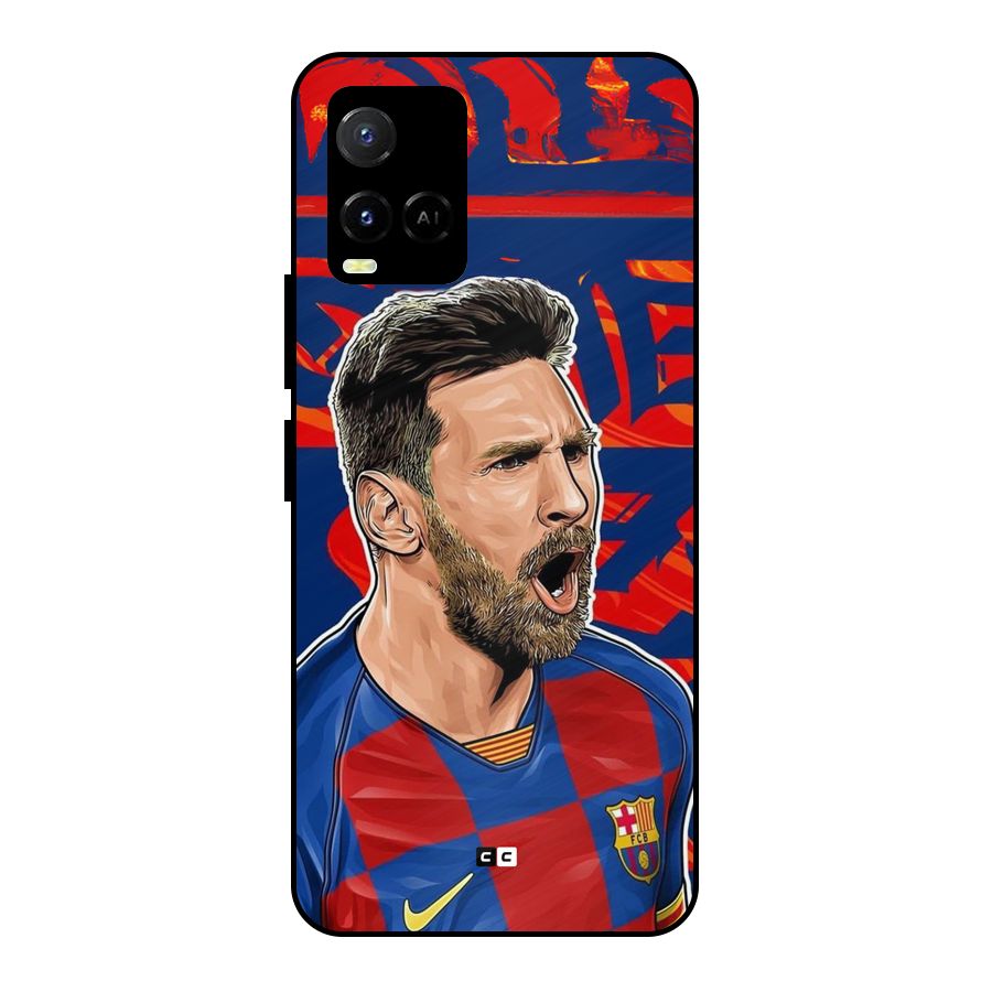 Roaring Soccer Star Metal Back Case for Vivo Y21