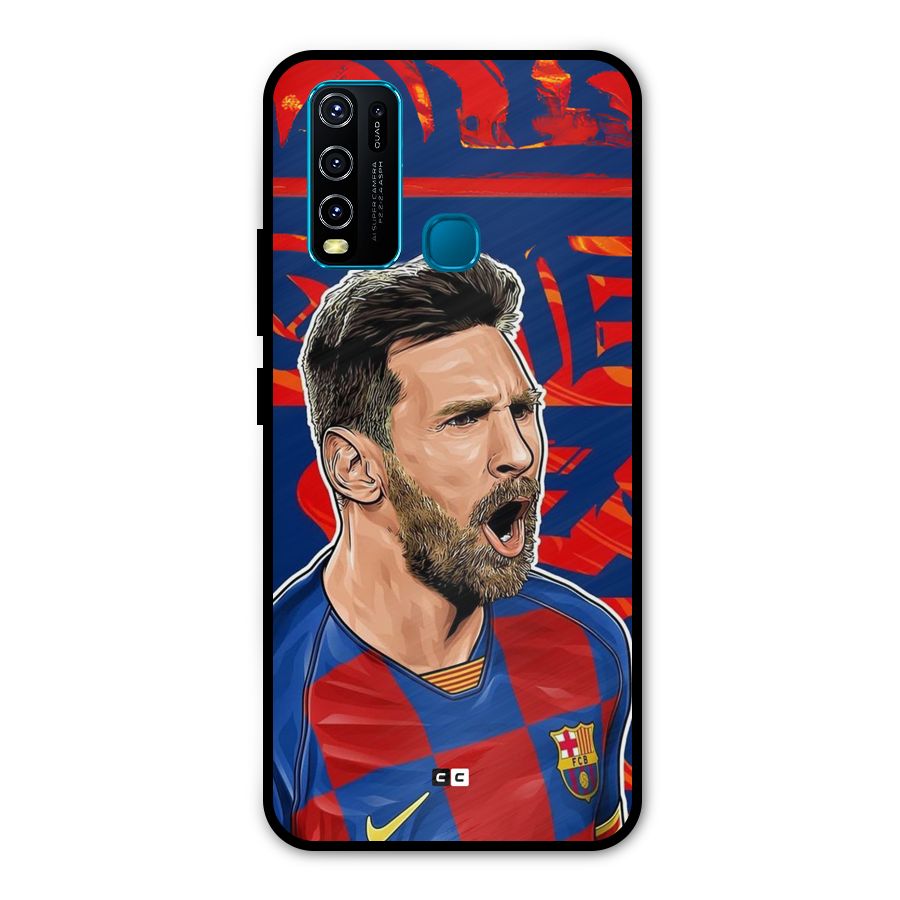 Roaring Soccer Star Metal Back Case for Vivo Y30