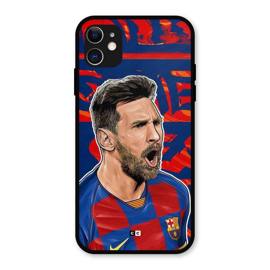 Roaring Soccer Star Metal Back Case for iPhone 11