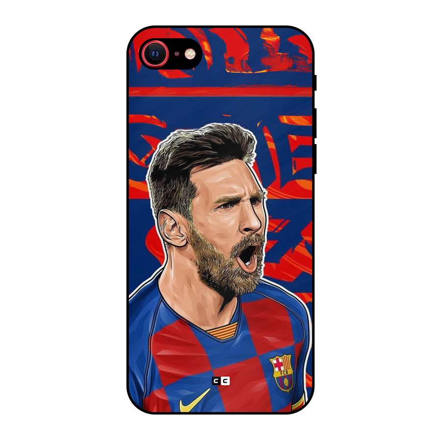 Roaring Soccer Star Metal Back Case for iPhone 8