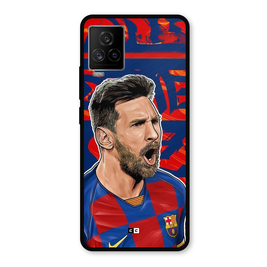 Roaring Soccer Star Metal Back Case for iQOO 7 Legend 5G