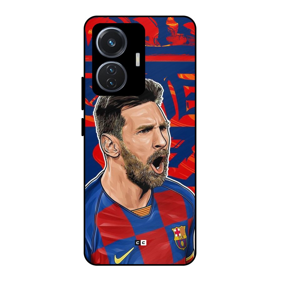 Roaring Soccer Star Metal Back Case for iQOO Z6 44W
