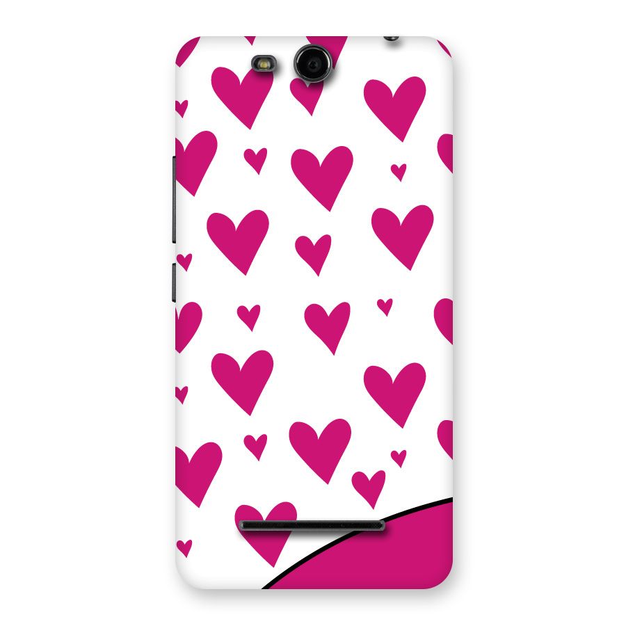 Romantic Couples with Hearts Back Case for Micromax Canvas Juice 3 Q392