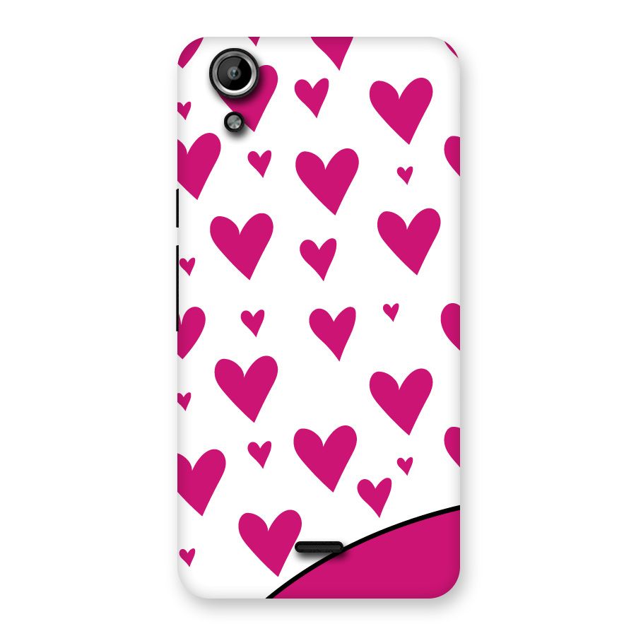 Romantic Couples with Hearts Back Case for Micromax Canvas Selfie Lens Q345