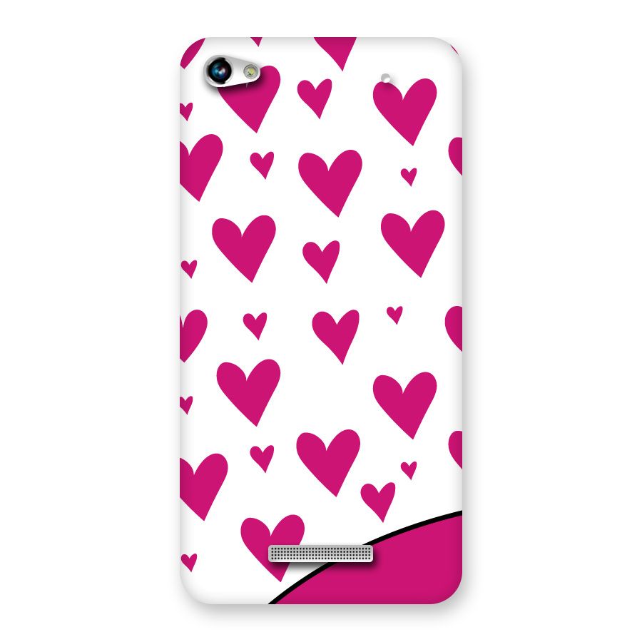 Romantic Couples with Hearts Back Case for Micromax Hue 2