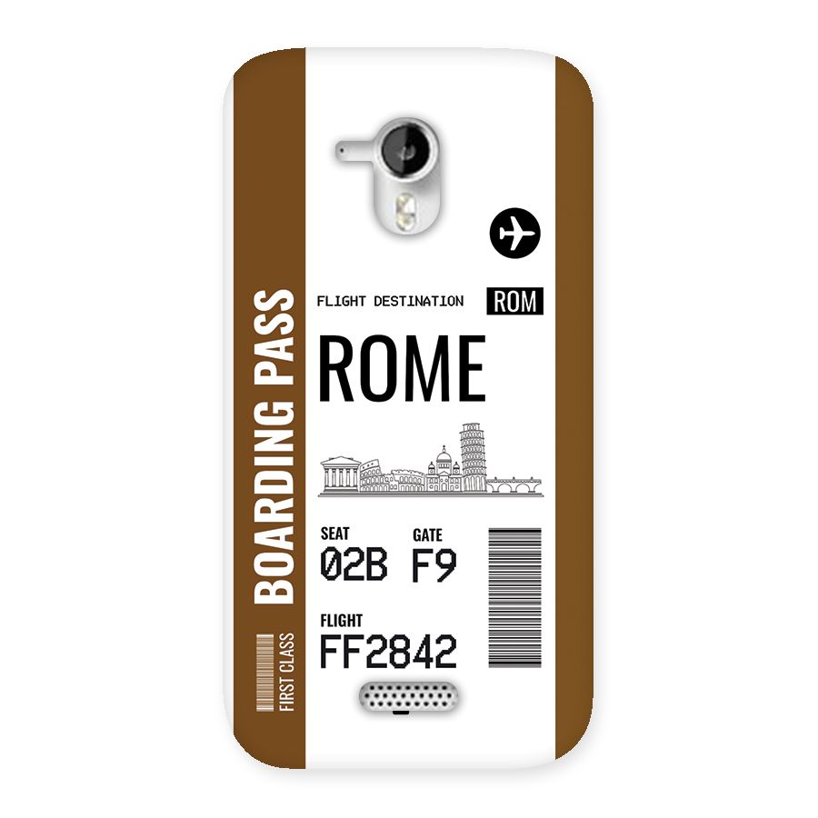 Rome Boarding Pass Back Case for Canvas HD A116
