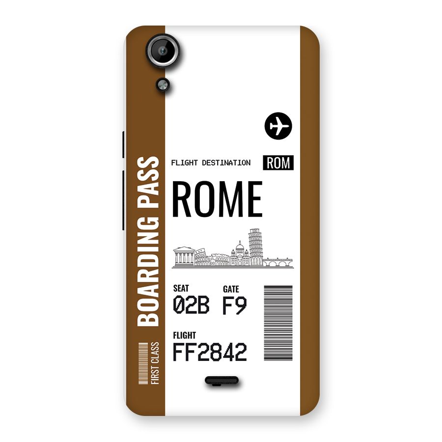 Rome Boarding Pass Back Case for Canvas Selfie Lens Q345