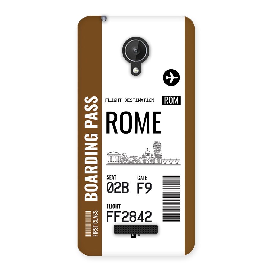 Rome Boarding Pass Back Case for Canvas Spark Q380