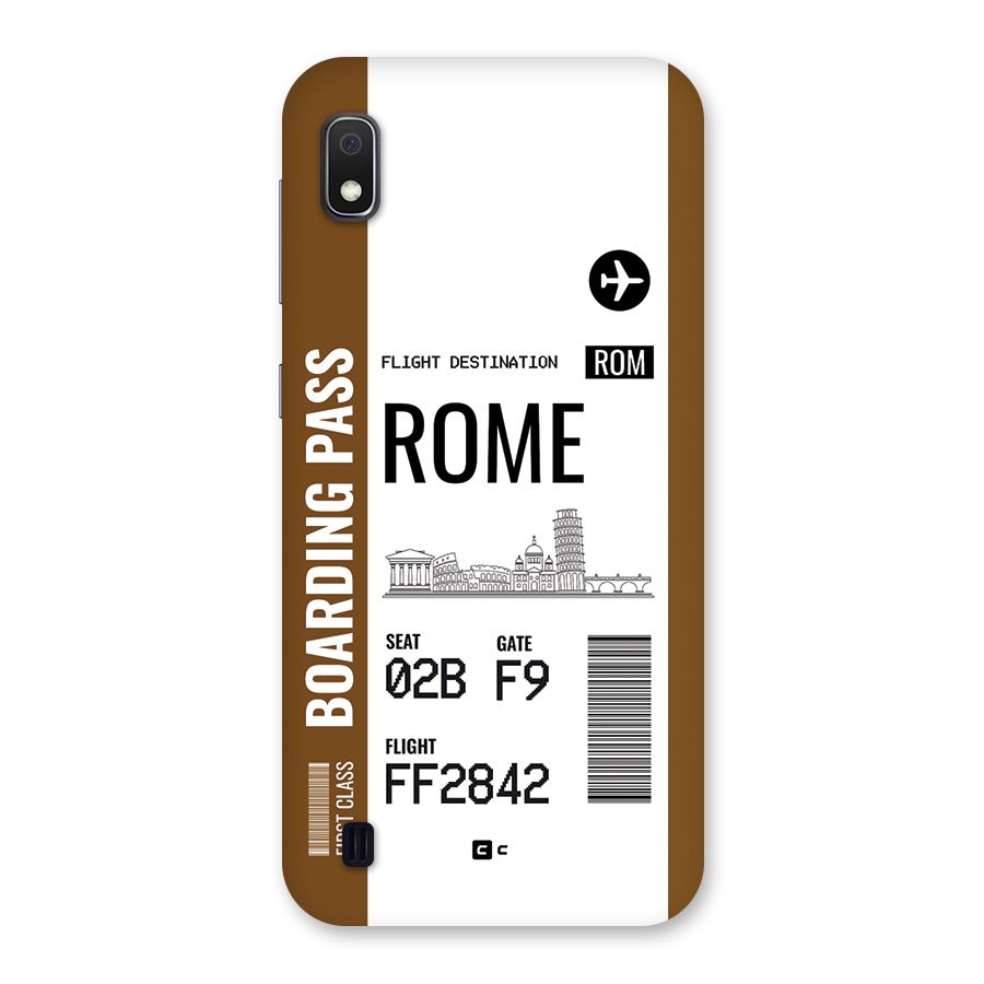 Rome Boarding Pass Back Case for Galaxy A10