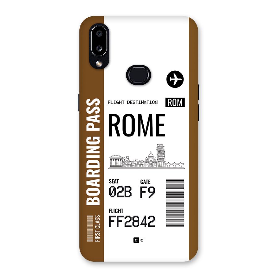 Rome Boarding Pass Back Case for Galaxy A10s