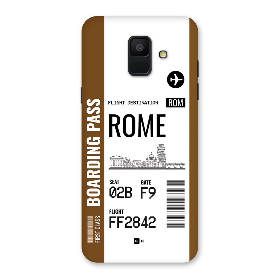 Rome Boarding Pass Back Case for Galaxy A6 (2018)