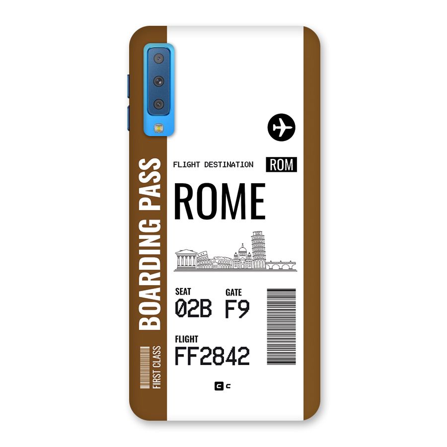 Rome Boarding Pass Back Case for Galaxy A7 (2018)