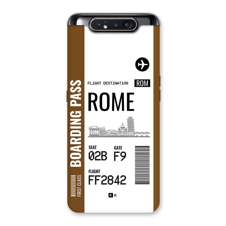 Rome Boarding Pass Back Case for Galaxy A80