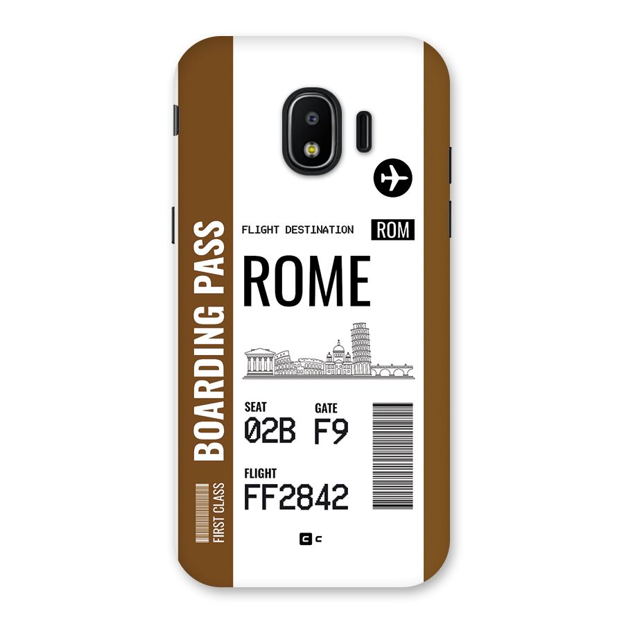 Rome Boarding Pass Back Case for Galaxy J2 Pro 2018