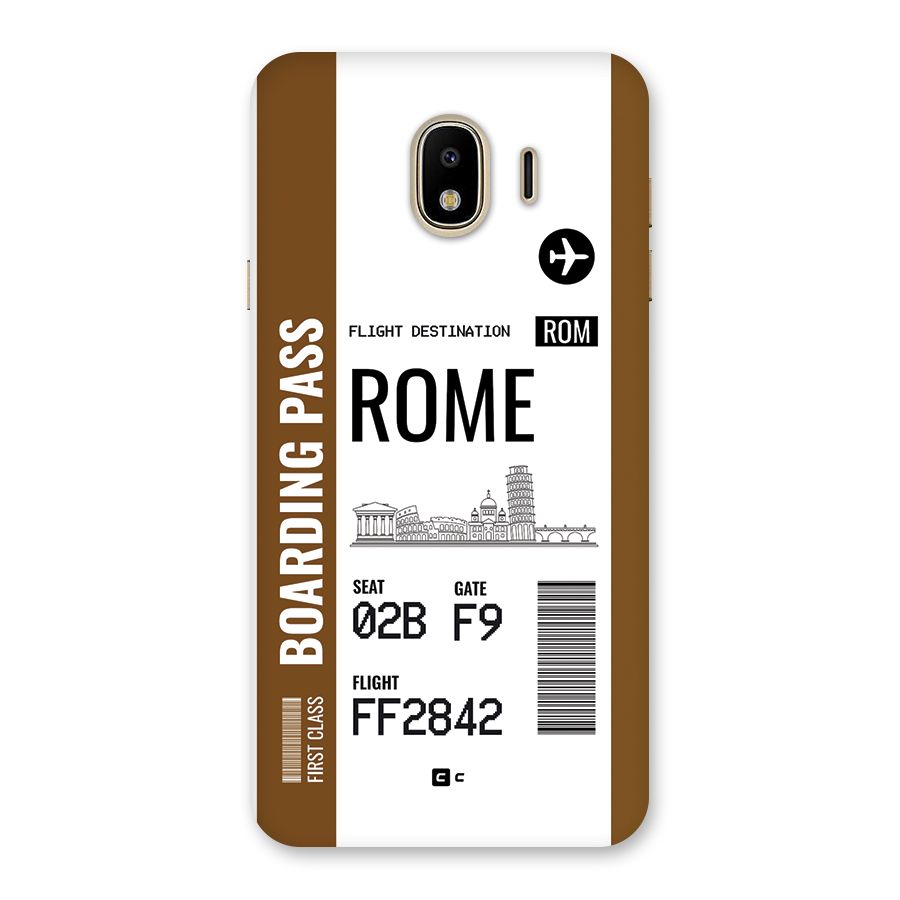 Rome Boarding Pass Back Case for Galaxy J4